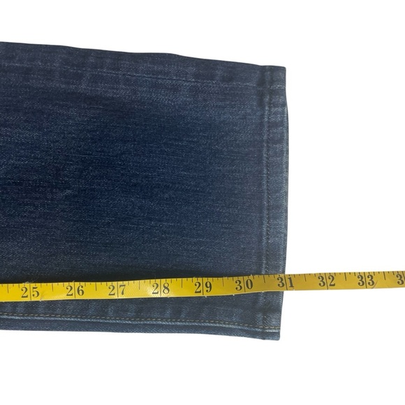 7 For All Mankind Womens Straight Leg Blue Jeans Denim Stretch Size 31 Dark Wash - Picture 11 of 11